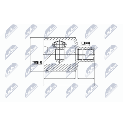 NTY Gelenksatz, Antriebswelle NPW-ME-033