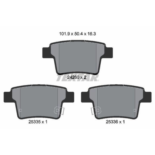TEXTAR Bremsbelagsatz, Scheibenbremse 2426004