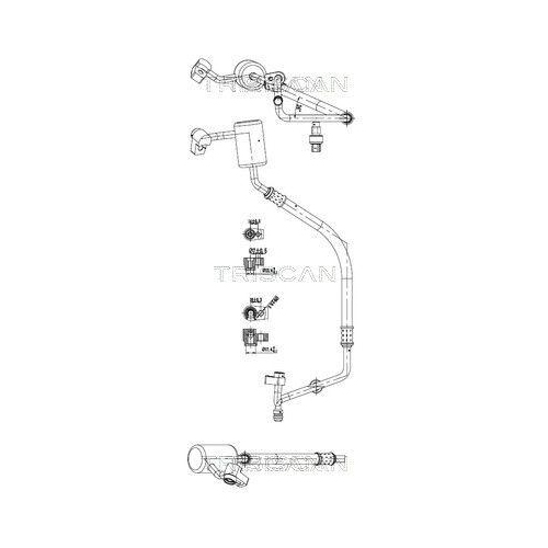 TRISCAN Hochdruck-/Niederdruckleitung, Klimaanlage 9010 16051