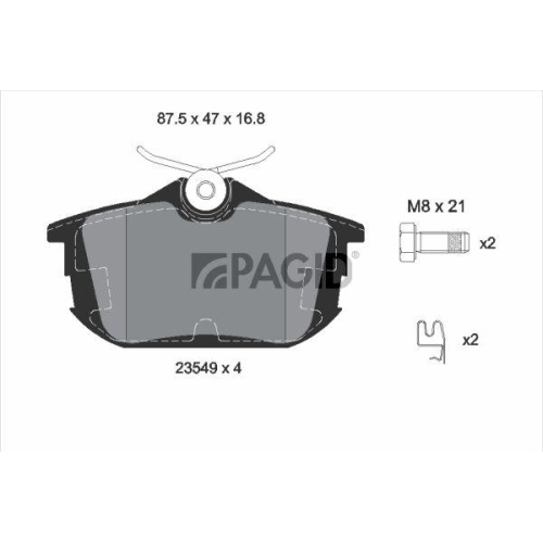 PAGID Bremsbelagsatz, Scheibenbremse T5100N
