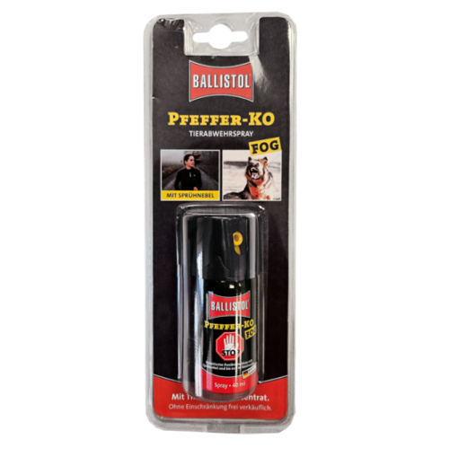 BALLISTOL Pfefferspray Tierabwehrspray KO Spray Gas Spray 40 ml mit G&uuml;rtelclip