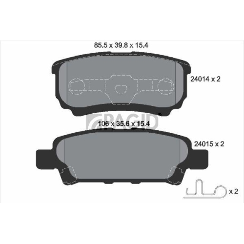 PAGID Bremsbelagsatz, Scheibenbremse T1395N