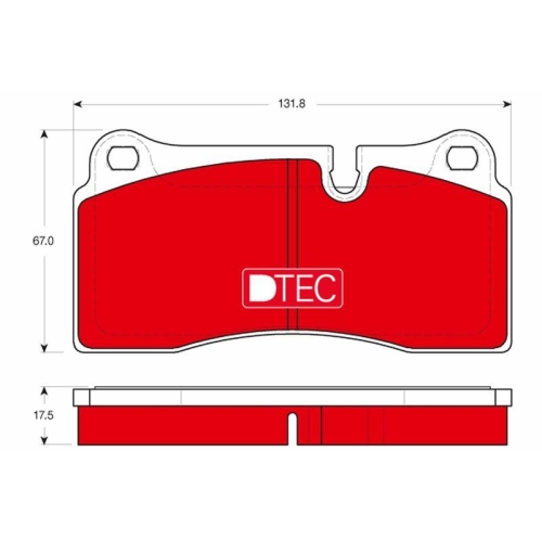 TRW Bremsbelagsatz, Scheibenbremse DTEC COTEC GDB1816DTE