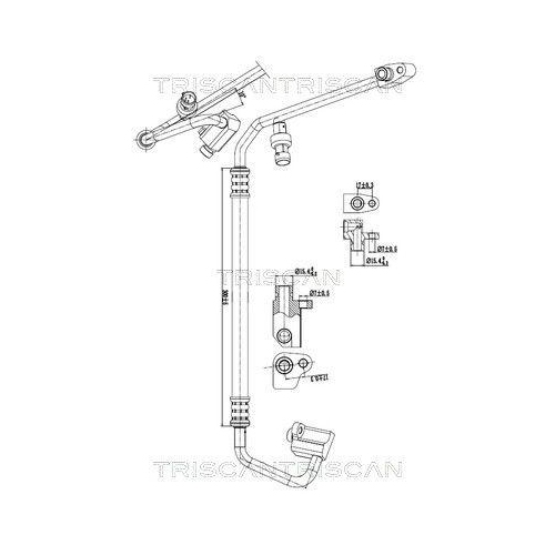 TRISCAN Hochdruck-/Niederdruckleitung, Klimaanlage 9010 24017