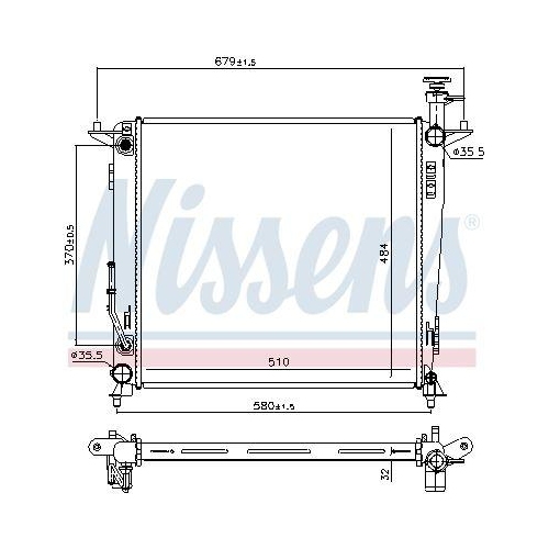 NISSENS K&uuml;hler, Motork&uuml;hlung 666223