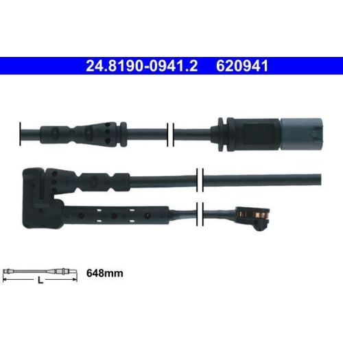 ATE Warnkontakt, Bremsbelagverschlei&szlig; 24.8190-0941.2
