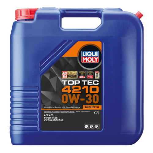 LIQUI MOLY Top Tec 4210 Motor&ouml;l 0W-30 20-Liter VW 504 00 / 507 00 / C30 - 21606
