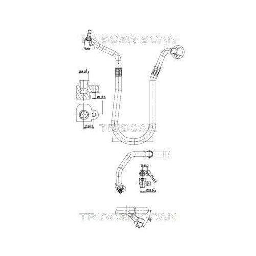 TRISCAN Hochdruck-/Niederdruckleitung, Klimaanlage 9010 16047