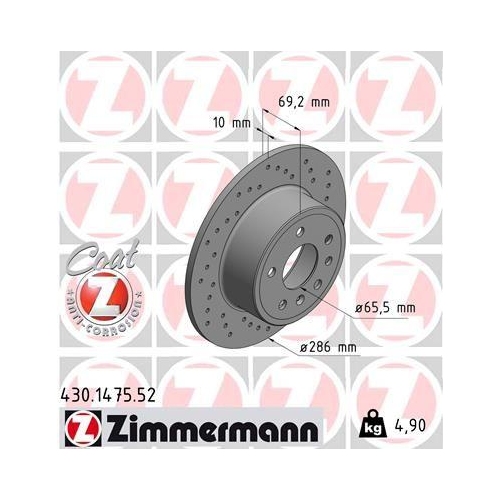 ZIMMERMANN Bremsscheibe SPORT Z 430.1475.52