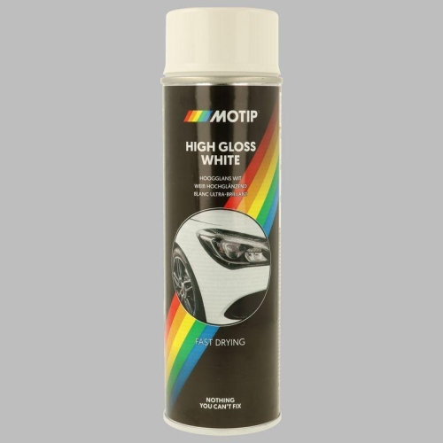 Spr&uuml;hlack Spray Autoweiss gl&auml;nzend 500ml MOTIP 04004