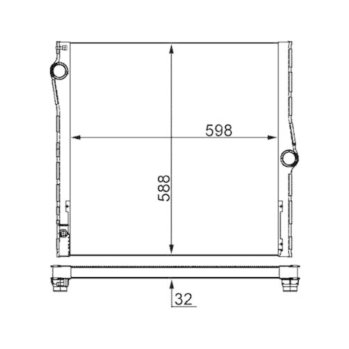 MAHLE Kühler, Motorkühlung BEHR CR 1050 000S