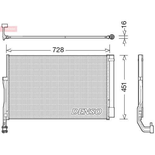 DENSO Kondensator, Klimaanlage DCN02007