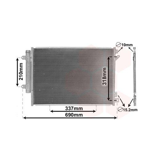VAN WEZEL Kondensator, Klimaanlage 52015702