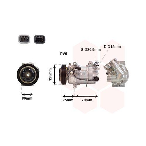 VAN WEZEL Kompressor, Klimaanlage 1301K700
