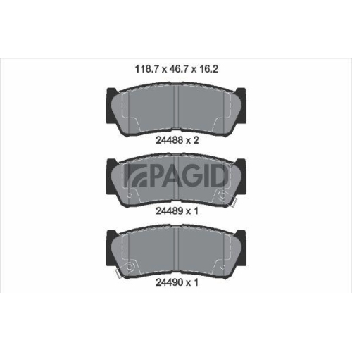 PAGID Bremsbelagsatz, Scheibenbremse T1672N