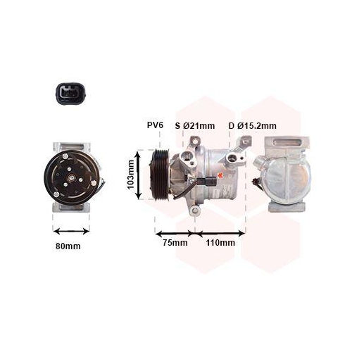 VAN WEZEL Kompressor, Klimaanlage 1501K702
