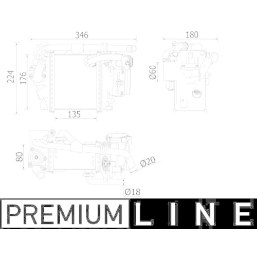MAHLE Ladeluftkühler BEHR *** PREMIUM LINE *** CI 540 000P