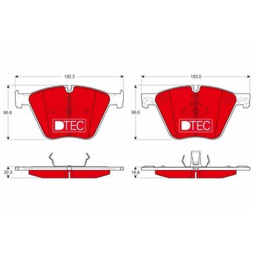 TRW Bremsbelagsatz, Scheibenbremse DTEC COTEC GDB1964DTE