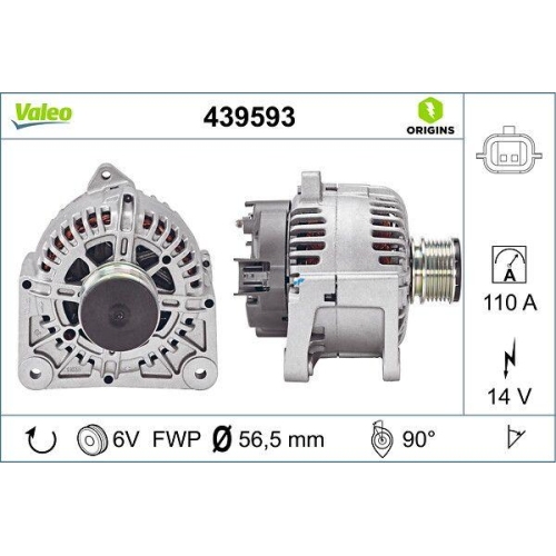 VALEO Generator VALEO ORIGINS - NEW O.E. TECHNOLOGIE 439593