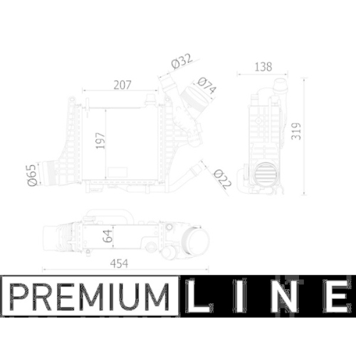 MAHLE Ladeluftkühler BEHR *** PREMIUM LINE *** CI 541 000P