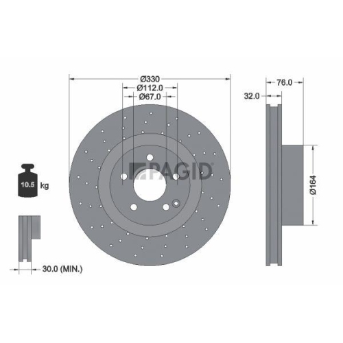 PAGID Bremsscheibe 50269NC