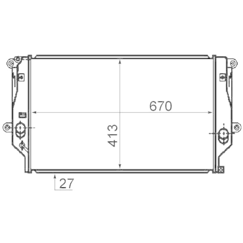 MAHLE Kühler, Motorkühlung BEHR CR 1082 000S