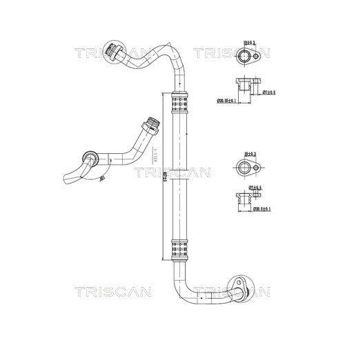 TRISCAN Hochdruck-/Niederdruckleitung, Klimaanlage 9010 28070