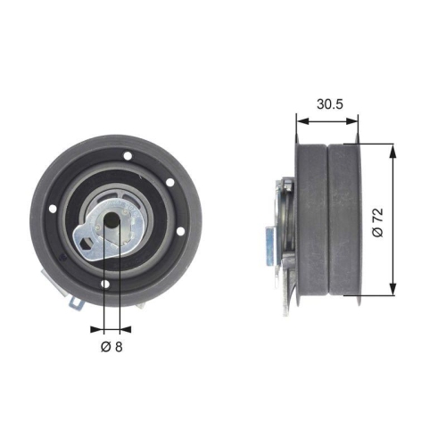 GATES Spannrolle, Zahnriemen PowerGrip&trade; T43010