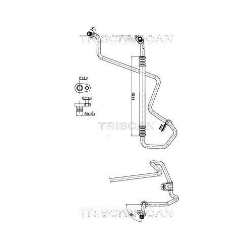 TRISCAN Hochdruck-/Niederdruckleitung, Klimaanlage 9010 28072