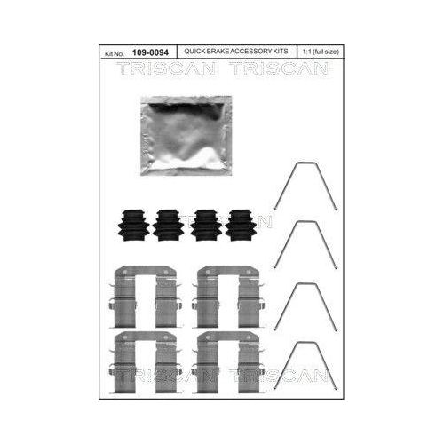 TRISCAN Zubehörsatz, Scheibenbremsbelag