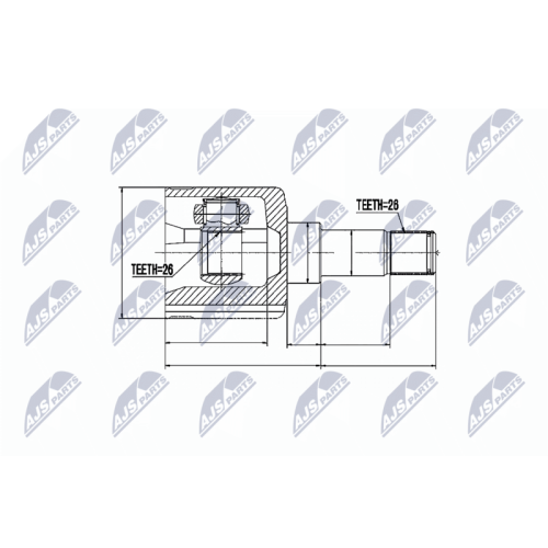 NTY Gelenksatz, Antriebswelle NPW-FR-036