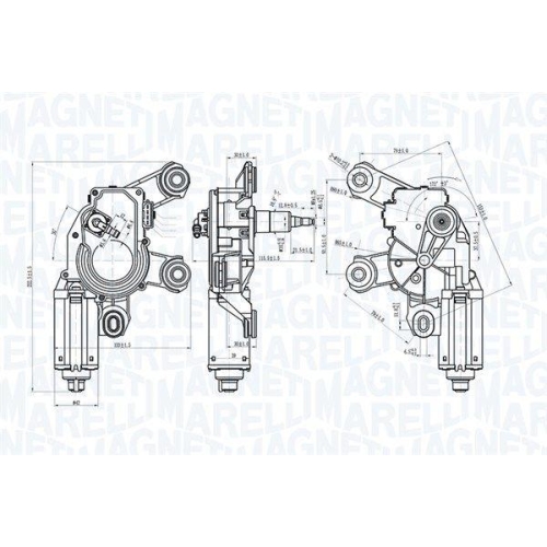 MAGNETI MARELLI Wischermotor 064073000010