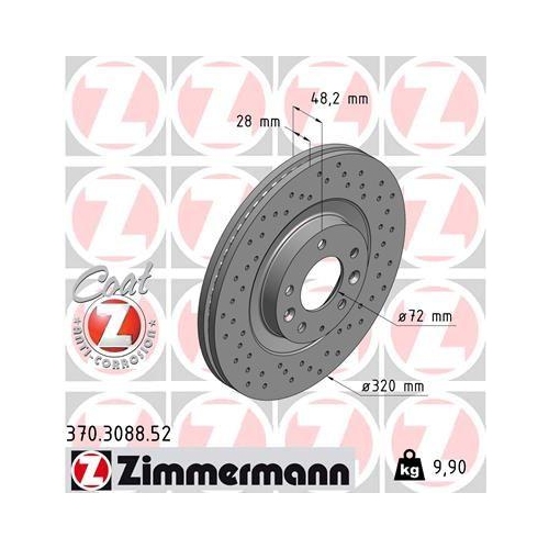 ZIMMERMANN Bremsscheibe SPORT Z 370.3088.52
