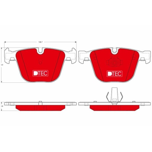 TRW Bremsbelagsatz, Scheibenbremse DTEC COTEC GDB1502DTE