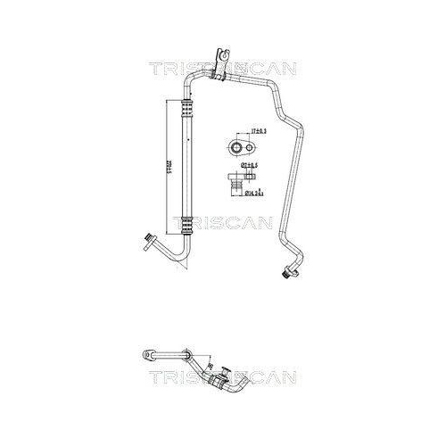 TRISCAN Hochdruck-/Niederdruckleitung, Klimaanlage 9010 28027