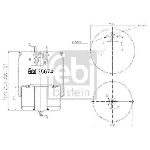 FEBI BILSTEIN Federbalg, Luftfederung 35674