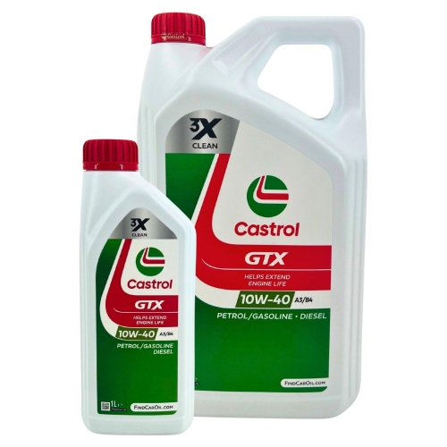 Motor&ouml;l Castrol GTX 10W-40 A3/B4 Fiat Mercedes Renault VW 5 Liter+1 Liter 6Liter