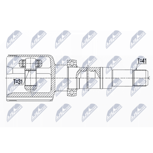 NTY Gelenksatz, Antriebswelle NPW-FR-059