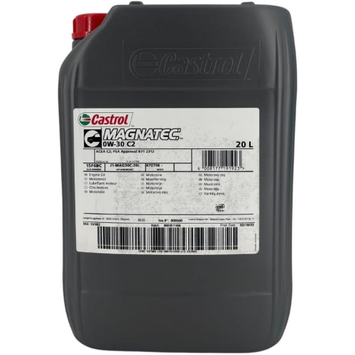 Motoröl Castrol Magnatec 0W-30 C2 Peugeot PSA B71 2312 ACEA C2 20 Liter 15F6BC