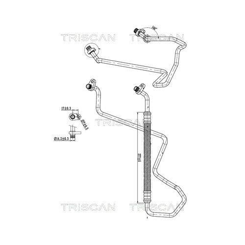 TRISCAN Hochdruck-/Niederdruckleitung, Klimaanlage 9010 28011