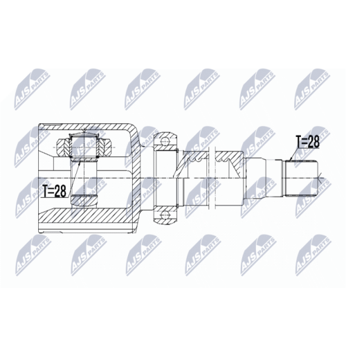 NTY Gelenksatz, Antriebswelle NPW-FR-069