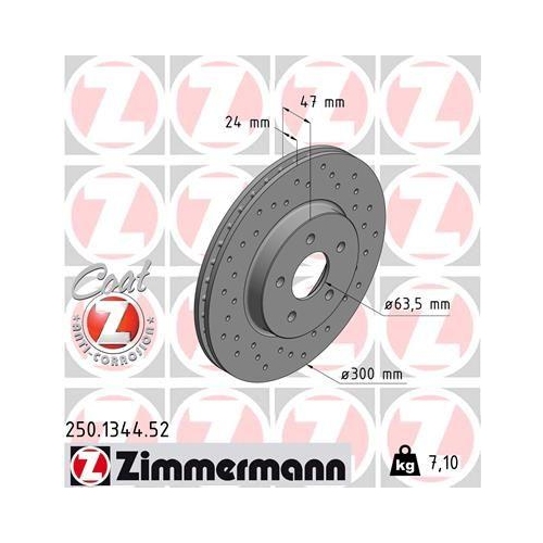 ZIMMERMANN Bremsscheibe SPORT Z 250.1344.52