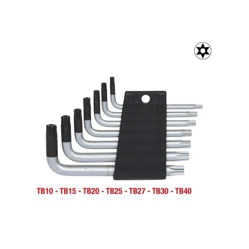 Torx-Winkelstiftschl&uuml;ssel-Satz mit Bohrung, kurz, 7-tlgTB10-TB40 KS TOOLS