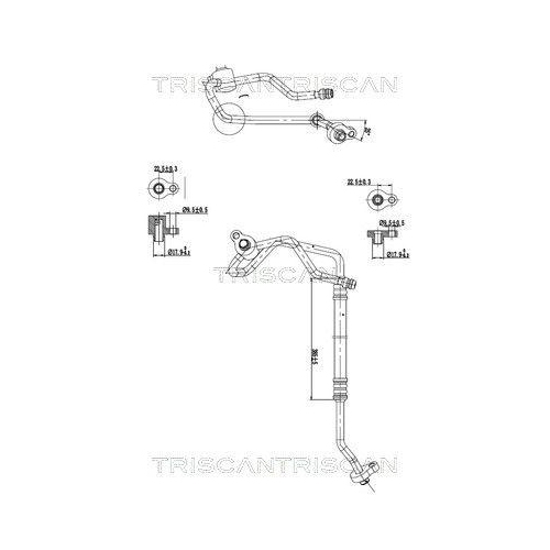 TRISCAN Hochdruck-/Niederdruckleitung, Klimaanlage 9010 16067