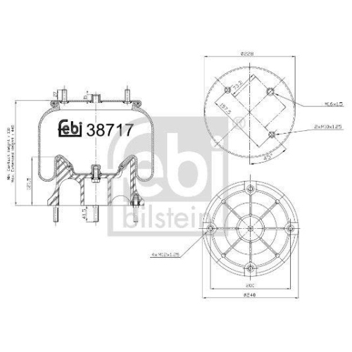 FEBI BILSTEIN Federbalg, Luftfederung 38717