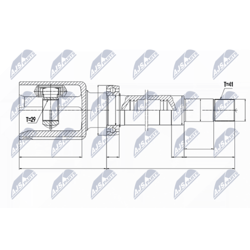 NTY Gelenksatz, Antriebswelle NPW-FR-078