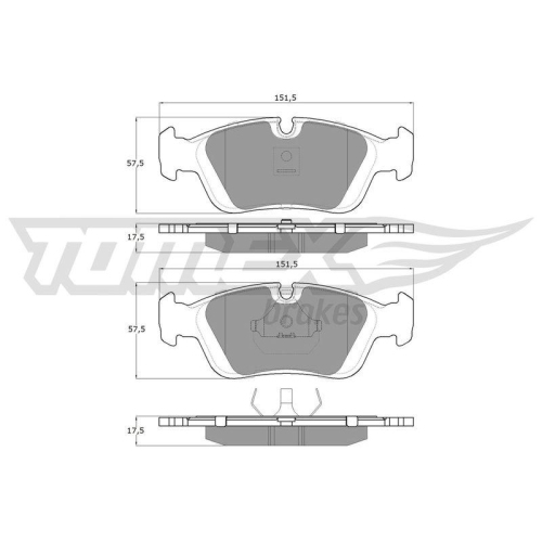 TOMEX Brakes Bremsbelagsatz, Scheibenbremse TX 12-05