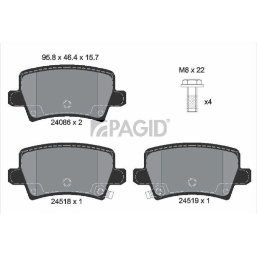 PAGID Bremsbelagsatz, Scheibenbremse T1569N