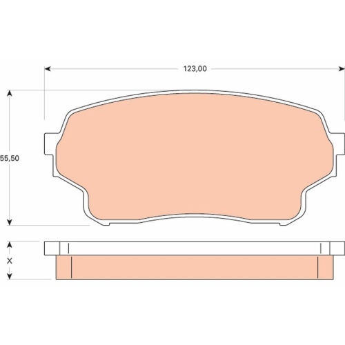 TRW Bremsbelagsatz, Scheibenbremse GDB3490
