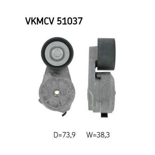 SKF Riemenspanner, Keilrippenriemen VKMCV 51037